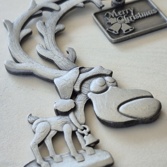 Silver Reindeer Ornament with MSM Tag - Picture 9 of 9